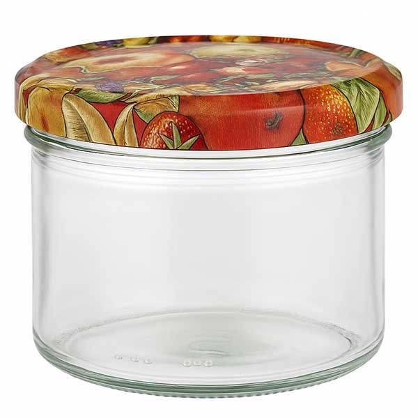 Vaso cilíndrico 230ml + Tapa BasicSeal Decoración de frutas