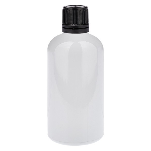 Frasco de 100 ml, 11 mm SV, negro, OV WhiteL. UT18/100