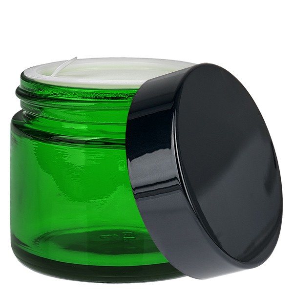 Tarro de cristal 60ml verde con tapa insertable UNiTWIST