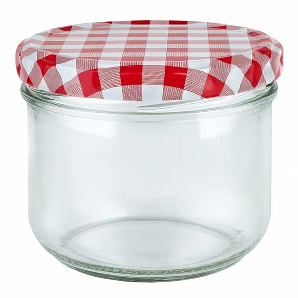 Vaso de 260 ml + tapa BasicSeal rojo/blanco UNiTWiST