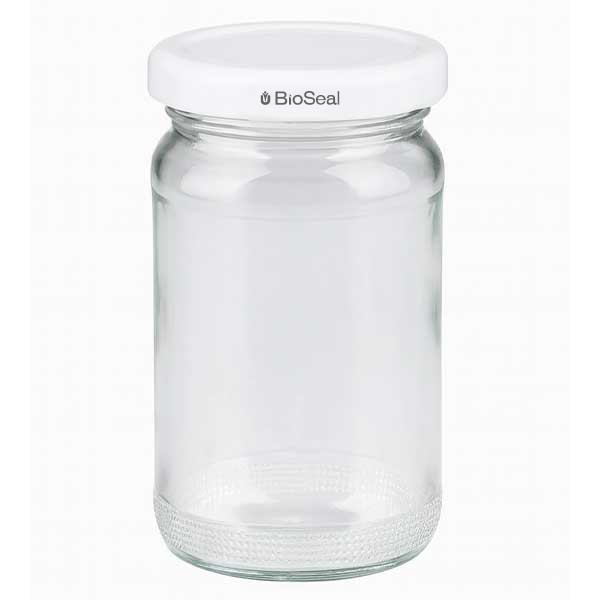 UNiTWIST Runda de 110 ml con tapa Twist Off blanca TO48