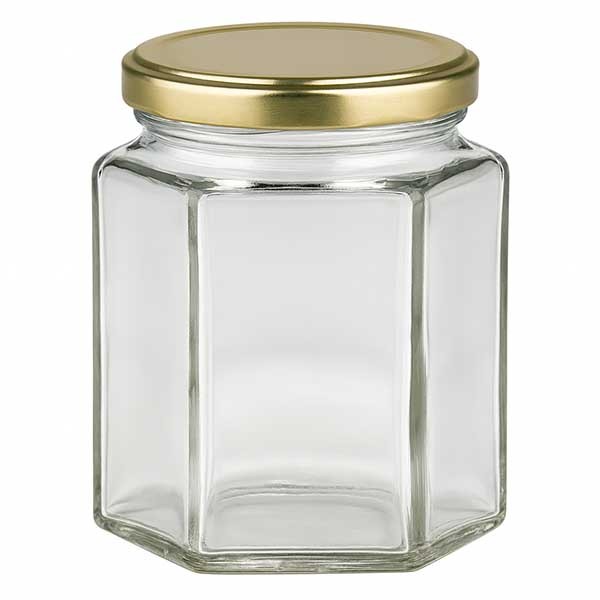 196ml Hexaglass con tapa BasicSeal oro UNiTWIST