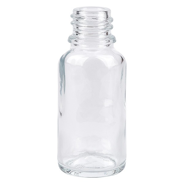 Frasco cuentagotas, 20 ml, ND18, vidrio transparente, frasco de farmacia