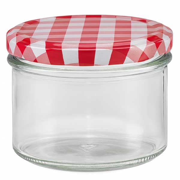 Vaso de 225 ml + tapa BasicSeal rojo/blanco UNiTWiST