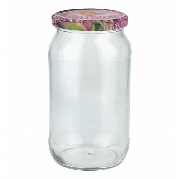 1062ml Taza Redonda + Tapa BasicSeal Blossom Decor UNiTWiST