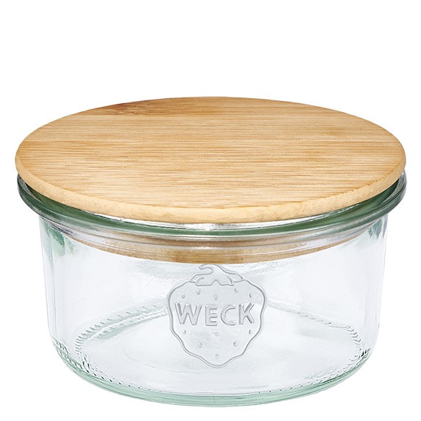 Tarro para desmoldar WECK de 165 ml con tapa de madera