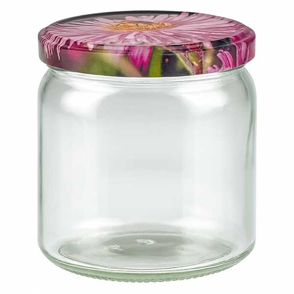 408ml Vaso Redondo + Tapa BasicSeal Blossom Decor UNiTWiST