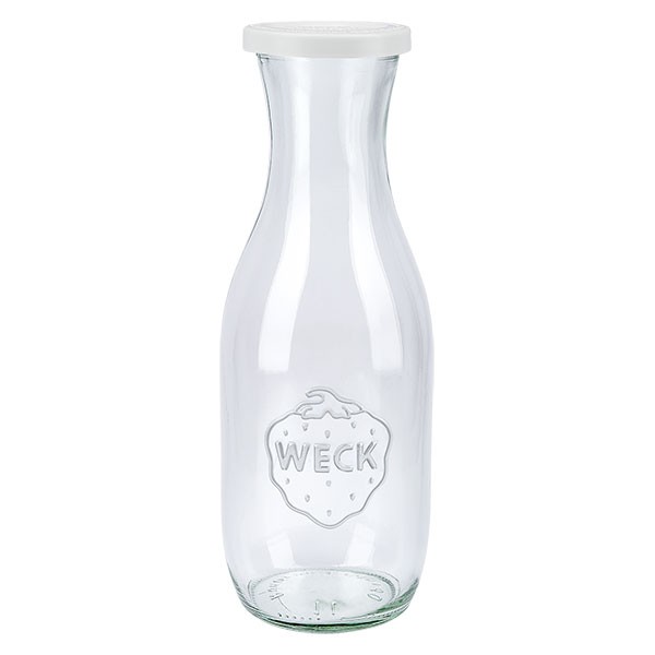 Botella para zumos WECK de 1062 ml con tapa de almacenamiento
