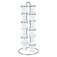 Soporte cromado para 12 vasos Soporte cromado para 12 vasos