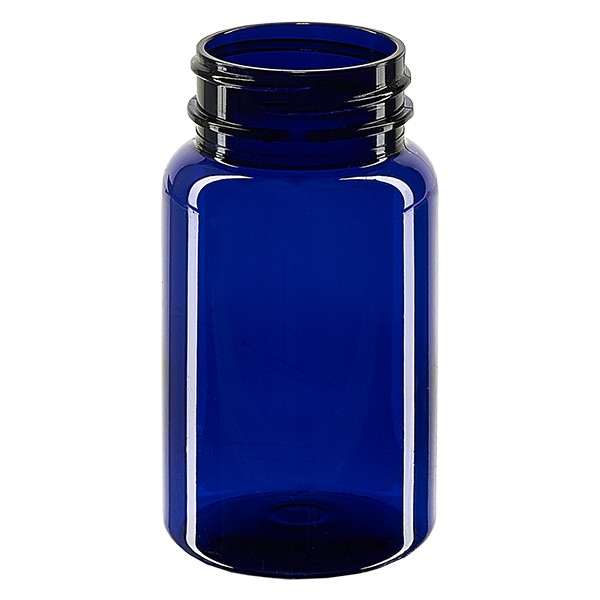 Bote Petpacker, 100 ml, azul cobalto, boca de 38 mm, sin tapa