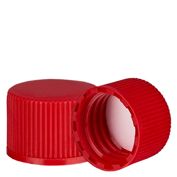 Tapón de rosca rojo con pieza interior de PE, S20x3
