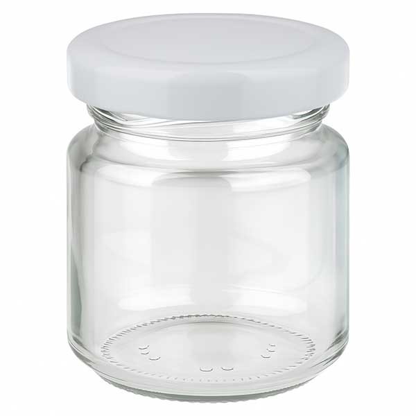 Tarro redondo de 53 ml con tapa BasicSeal blanco UNiTWIST