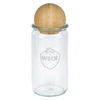 Tarro cilíndrico WECK de 340 ml con bola de madera Tarro cilíndrico WECK de 340 ml con bola de madera