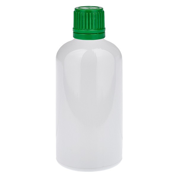Botella de 100 ml, 11 mm, SV verde, OV WhiteLine UT18/100