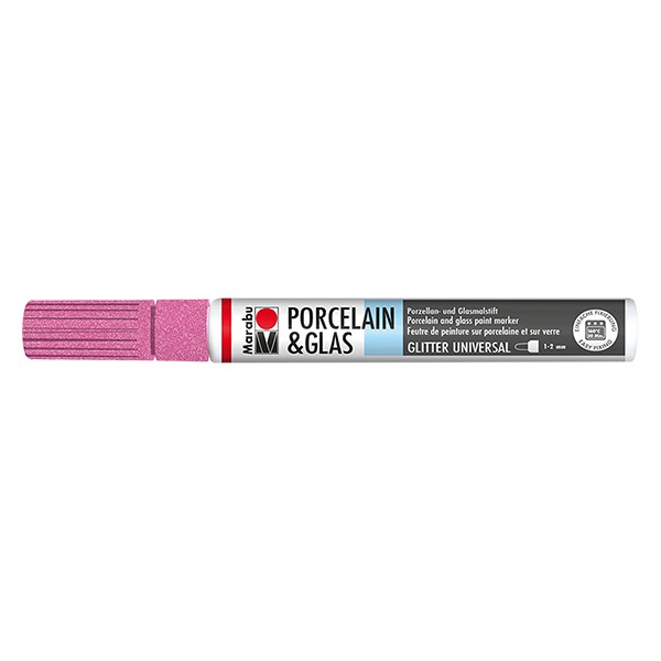 Crayón Glitter-Rosa 1-2mm para Vidrio/Porcelana
