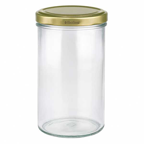 Vaso de 277 ml con tapa BioSeal oro UNiTWIST