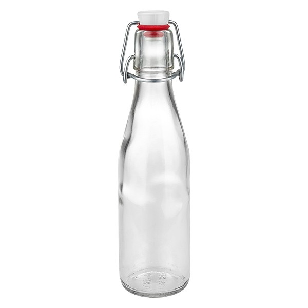 Botella de vidrio de 250 ml + tapón de rosca de PVC UNiTWIST