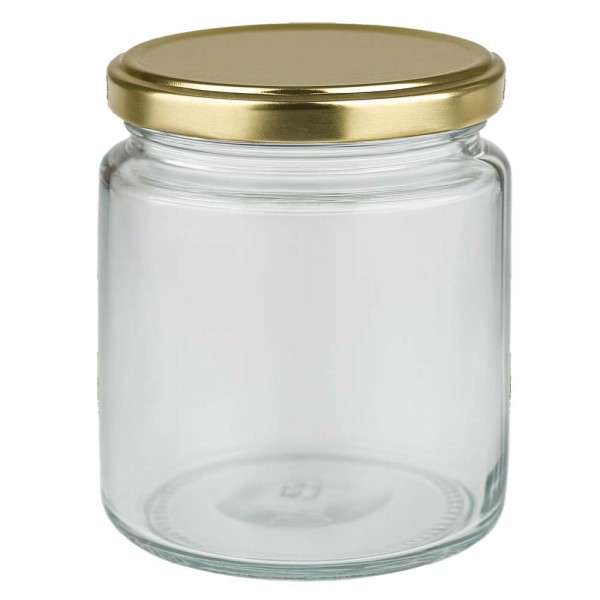Tarro para miel de 350 g con tapa dorada BasicSeal UNiTWIST