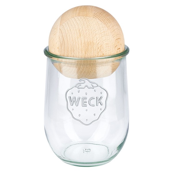 Tarro tulipa WECK de 220 ml con bola de madera