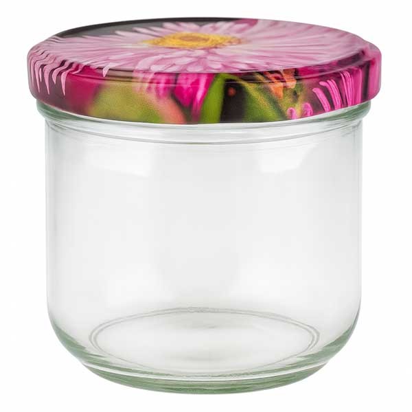 Vaso de 260 ml + tapa BasicSeal Decoración Blossom UNiTWiST