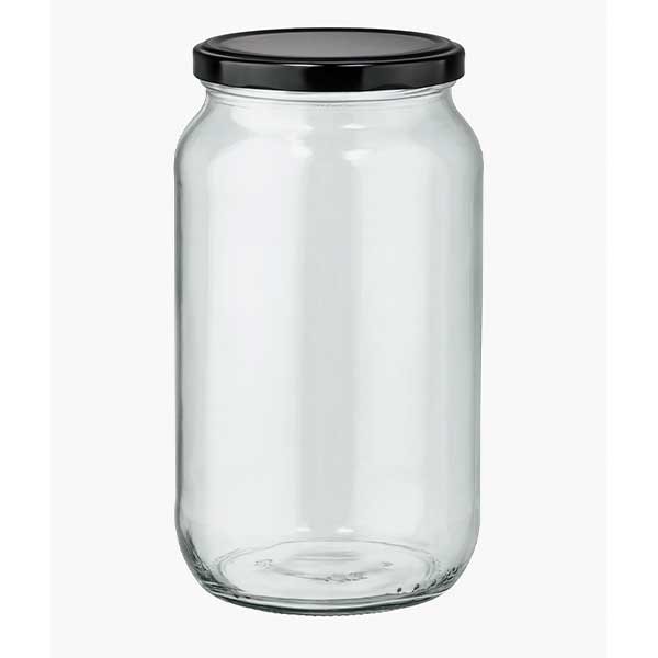 1062ml vaso redondo con tapa BasicSeal negro UNiTWiST