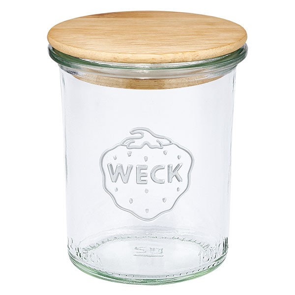 Tarro mini para desmoldar WECK de 160 ml con tapa de madera