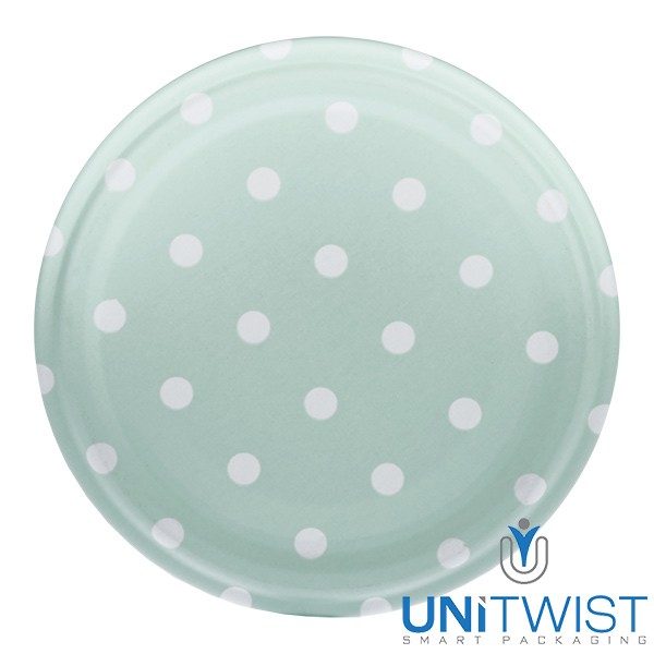 Tapa BasicSeal de 63 mm, puntos, menta mate (TO63) UNiTWIST®