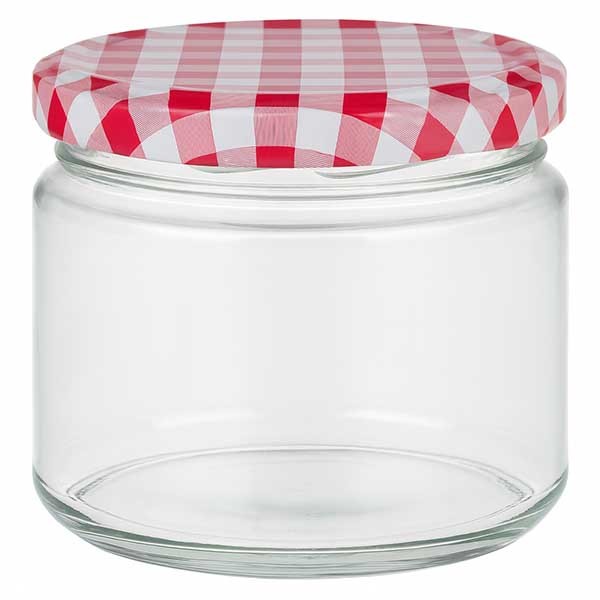 Vaso redondo de 330 ml con tapa BasicSeal rojo/blanco UNiTWiST