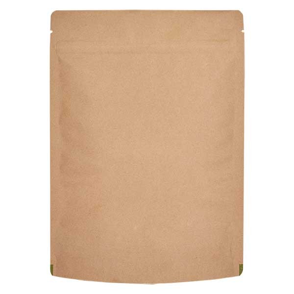 Bolsa de papel Kraft con base rígida, marrón (volumen de llenado aprox. 1000 g / 235x340)