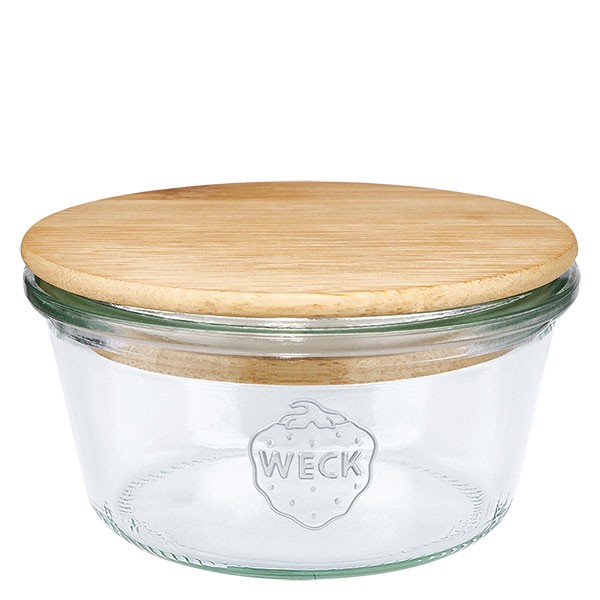 Tarro para desmoldar WECK de 290 ml con tapa de madera