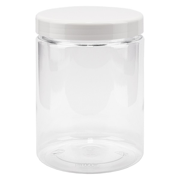 Vicio milla nautica Agricultura Bote de rosca de PET de 1000 ml, transparente, con tapa blanca | Botes  multiusos | Botes de rosca | Productos de plástico | vasos-shop.es