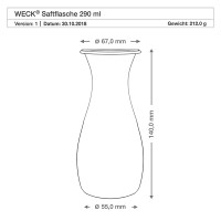Vista previa: Botella para zumos WECK 290 ml Vista previa: Botella para zumos WECK 290 ml