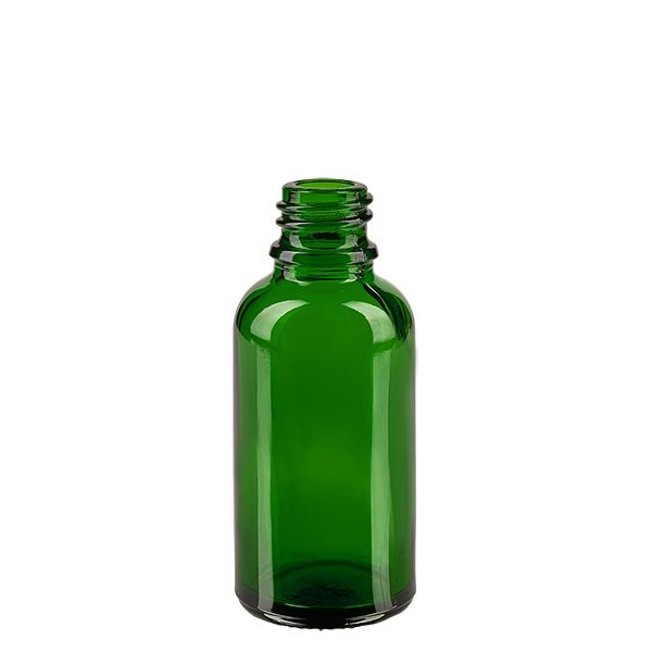 Frasco cuentagotas, 30 ml, ND18, vidrio verde, frasco de farmacia