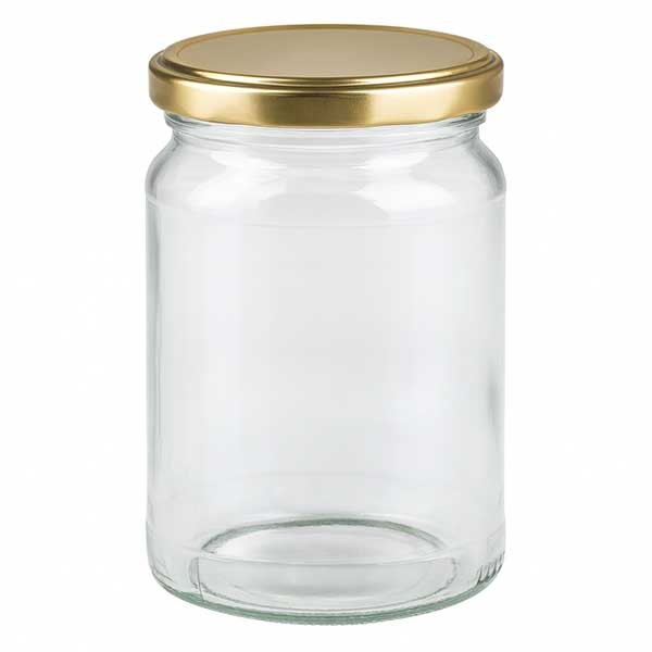 Vaso redondo de 205 ml con tapa BasicSeal dorada UNiTWIST