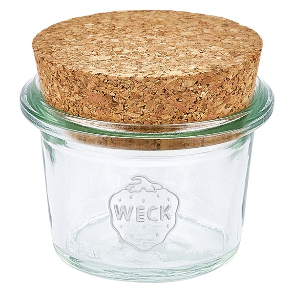 Vasos de 35ml WECK RR40 con corcho natural