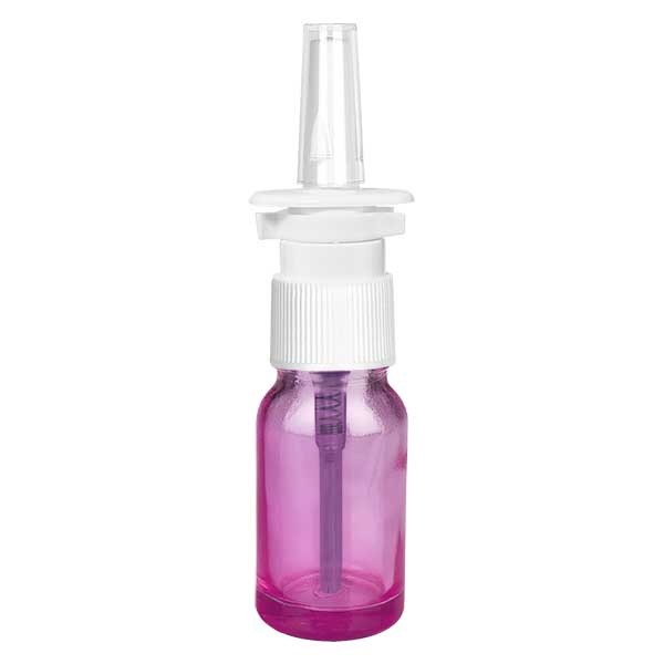 10ml Nasensprayflasche. weiß/tr.. mit Standardverschluss PurpleLine UT18/10