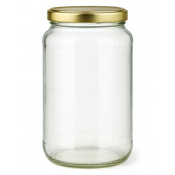 Vaso redondo de 1700 ml con tapa BasicSeal oro UNiTWIST