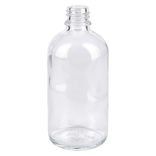 Frasco cuentagotas, 100 ml, ND18, vidrio transparenet, frasco de farmacia