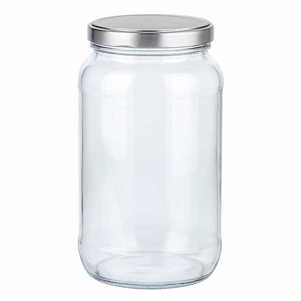 1062ml vaso redondo con tapa BasicSeal plata UNiTWiST