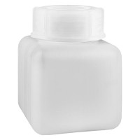 Frasco para productos químicos de 500 ml, cuello ancho, de PEAD, color natural, con tapón de rosca GL 65 Frasco para productos químicos de 500 ml, cuello ancho, de PEAD, color natural, con tapón de rosca GL 65