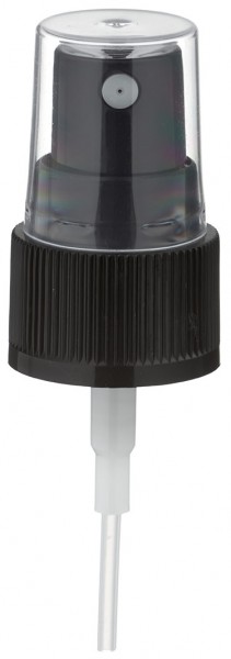 Atomizador para frasco de aluminio de 10 ml negro con capuchón protector GCMI 20/410