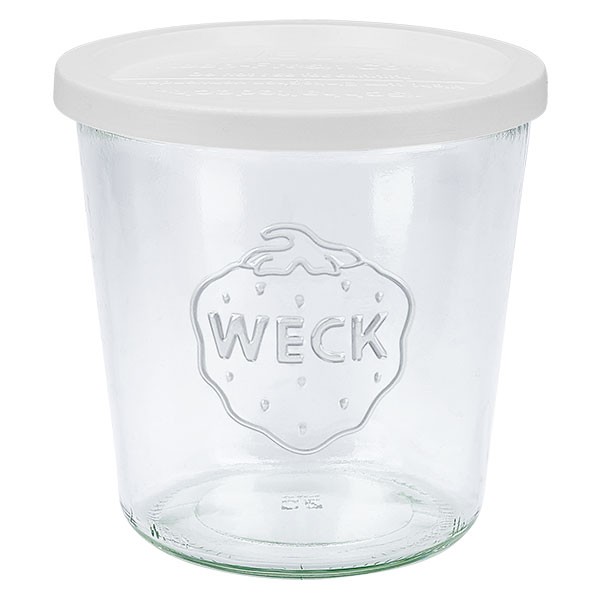 Tarro para desmoldar WECK de 580 ml con tapa de almacenamiento