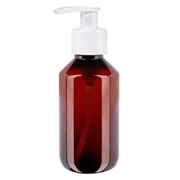 Frasco de medicina de PET de 200 ml con dispensador blanco