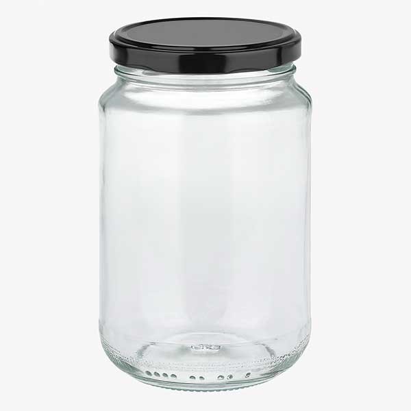 Vaso redondo de 375 ml con tapa BasicSeal negra UNiTWiST