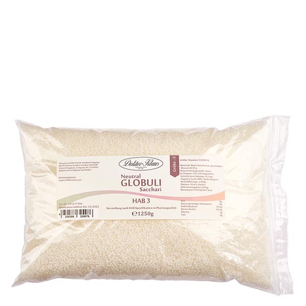 Glóbulos neutrales, 1250 g, HAB3, 100 % sacarosa pura