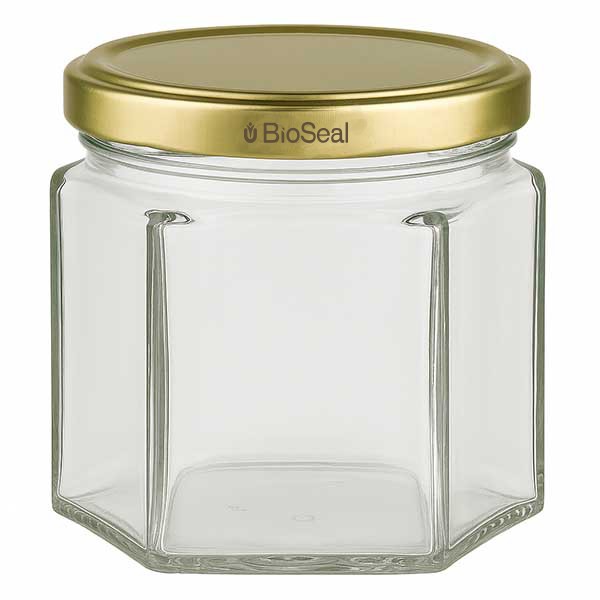 47ml Hexaglass con tapa BioSeal oro UNiTWIST