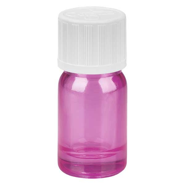 5ml Tropfflasche 1.2mm weiß mit Standardverschluss Kindersicherung PurpleLine UT18/5