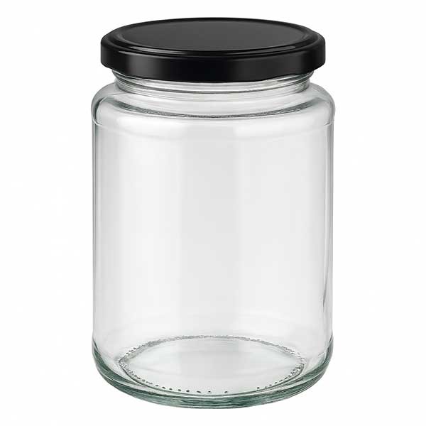 Vaso redondo de 382 ml con tapa BasicSeal negra UNiTWIST