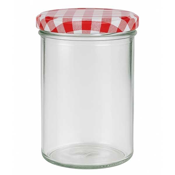 Vaso 435ml + tapa BasicSeal rojo/blanco UNiTWiST