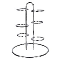 Soporte cromado para 6 vasos Soporte cromado para 6 vasos